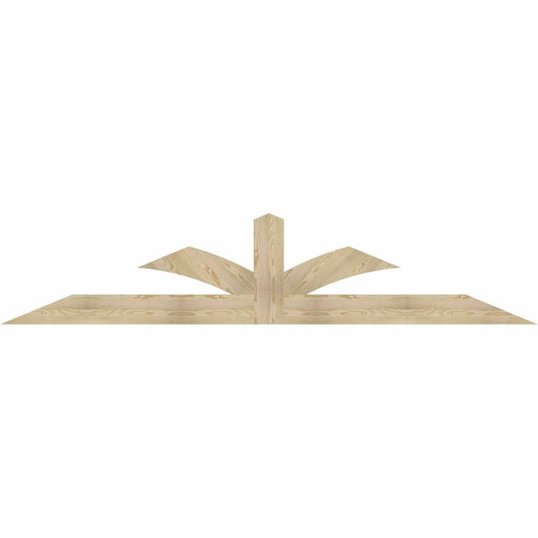Ekena Millwork Richland Rough Sawn Timber Gable Bracket, Douglas Fir, 108"W x 22"H x 2"D x 6"F, 5/12 Pitch GBW108X22X0206RIC00RDF - main